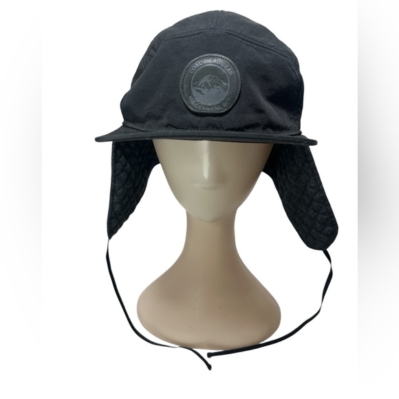 COAL HEADWEAR 5 PANEL EARFLAP TRACKER CAP Wool Blend Black - Picture 12 of 13